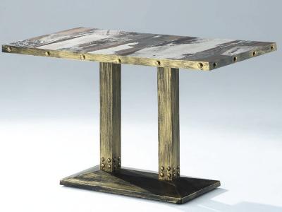 長方桌+古銅色雙管腳-台北傢俱桃園傢俱新竹傢俱