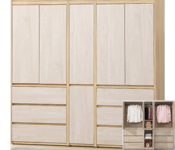 卡洛斯6.7×7尺衣櫃(不含被櫥)-台北傢俱桃園傢俱新竹傢俱