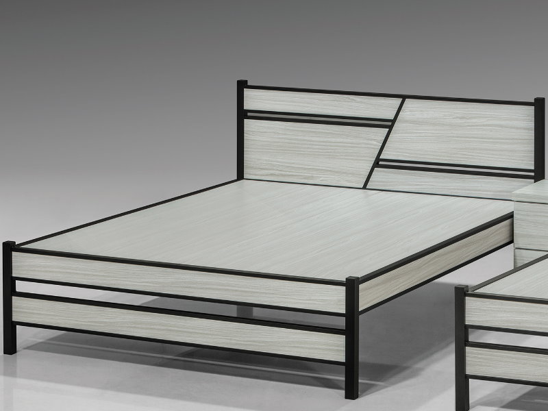 黑鐵白梣5尺雙人床-台北傢俱桃園傢俱新竹傢俱